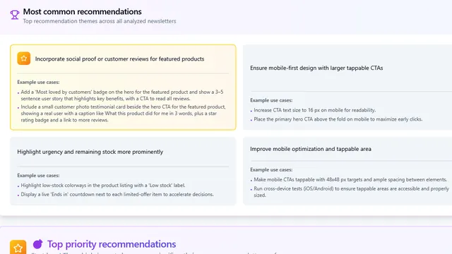 Preview of the Recommendations article